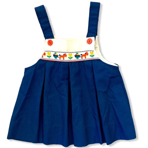 Fawn Togs Other - Vintage Fawn Togs Jumper Embroidered Navy Horse